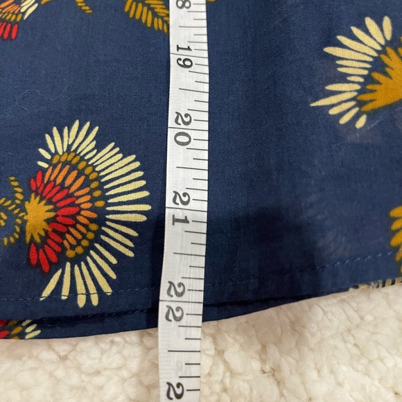 Madewell X Warm Ruffle Collar Top In Honolulu Hibiscus - Picture 7 of 7